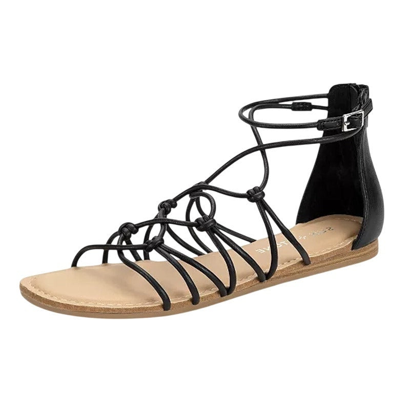 Sun + Stone Womens Okenaa Strappy Gladiator Sandals US 5 M Black NIB