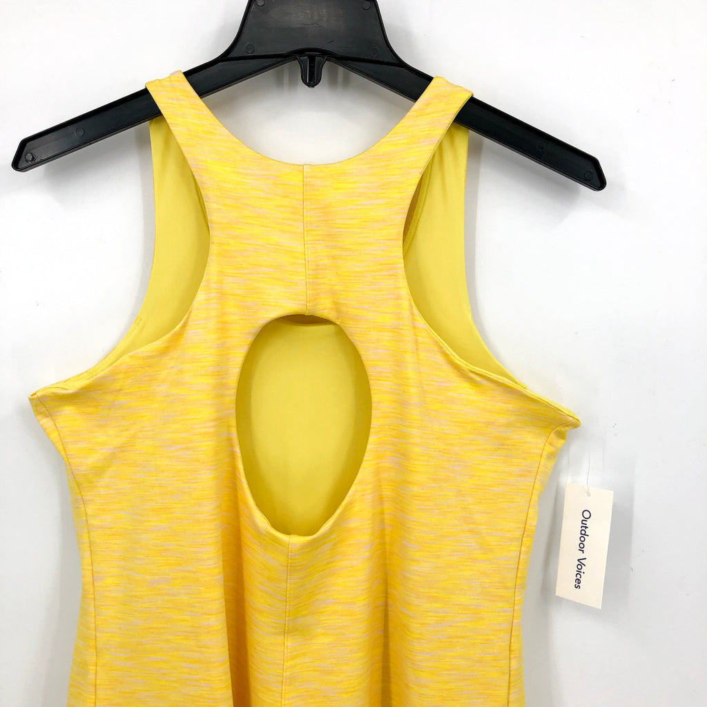 OUTDOOR VOICES Women's Flow Circle Back Dress XL Spring Fling Yellow NWT