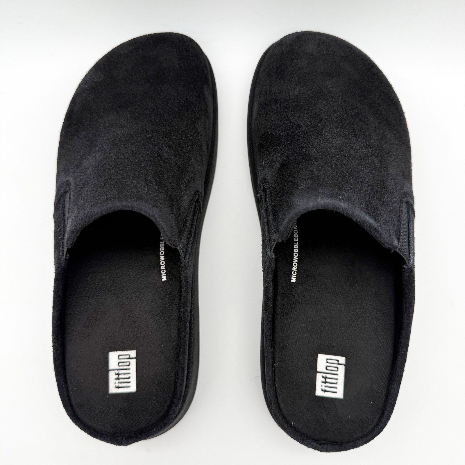 FitFlop Womens Gen-FF Elasticated Mules US 9 EU 41 Black Suede NIB
