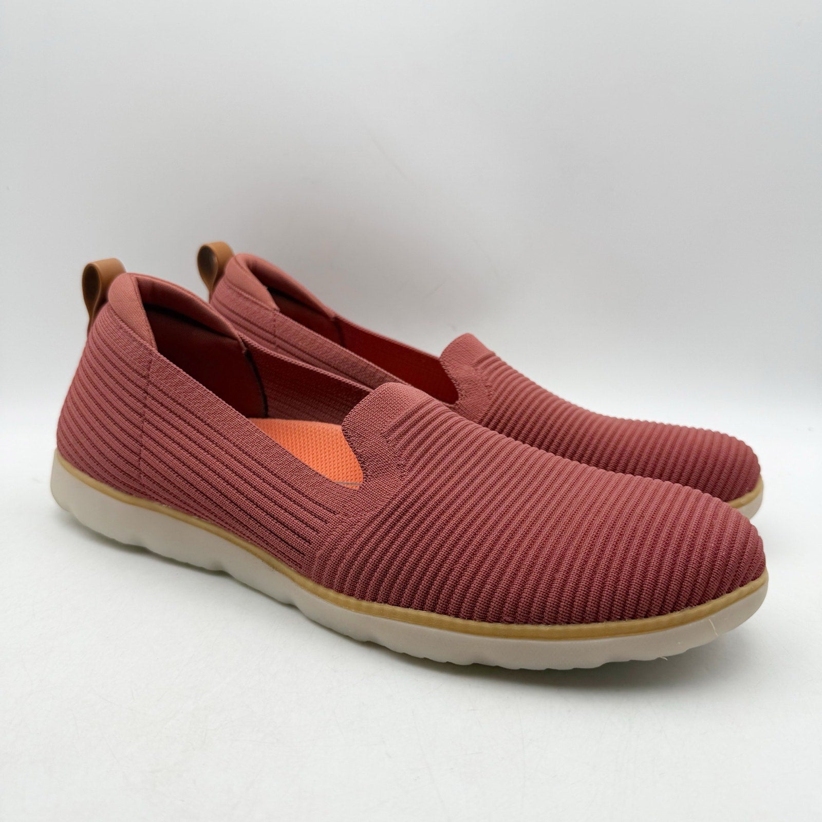 Ryka Womens Effortless Slip On Shoes US 12 M Red Knit Fabric NWOB