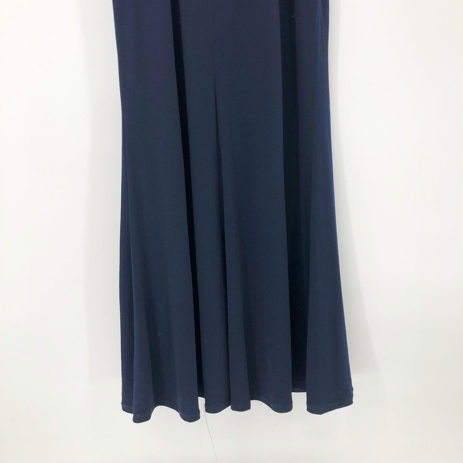 CITY STUDIO Trendy Off-The-Shoulder Gown 20W Navy Blue Rose Pink Dress Slit NWT