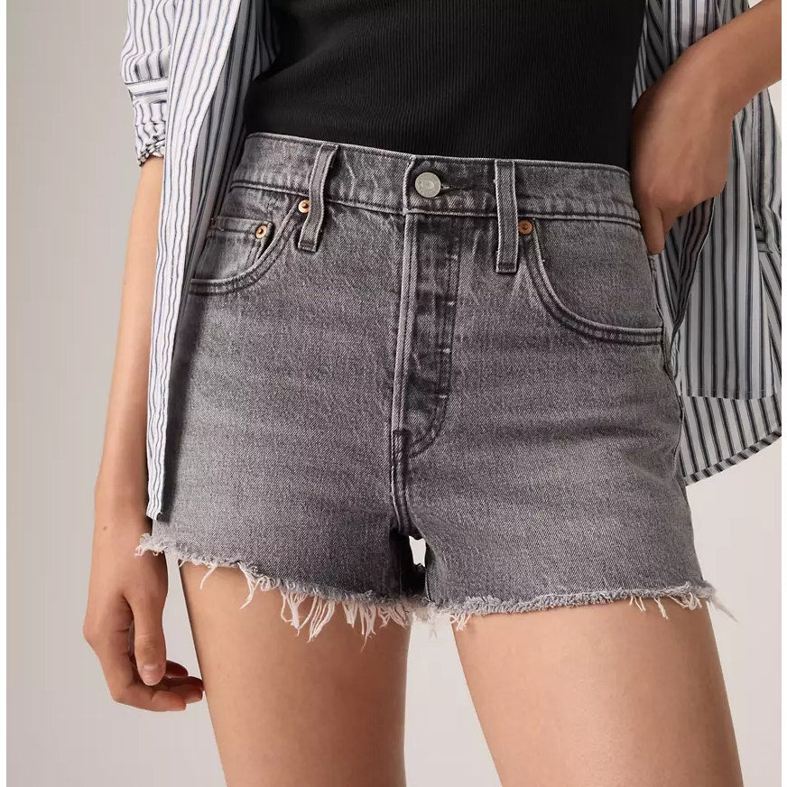 LEVIS Womens 501 Original Fit Shorts Size 26 US 2 Gray 56327-0325 NWT