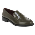 Franco Sarto Womens Alora Penny Loafers Size 6.5 M Green Vegan Patent NIB