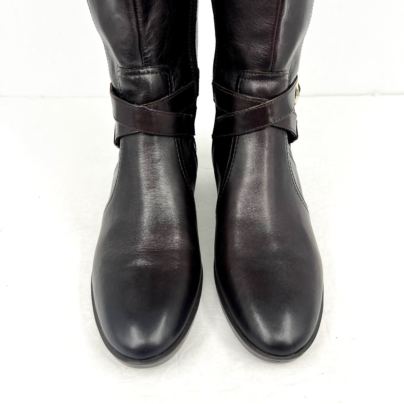Naturalizer Womens Rena2 Knee High Boots US 8M Dark Brown Leather NWOB