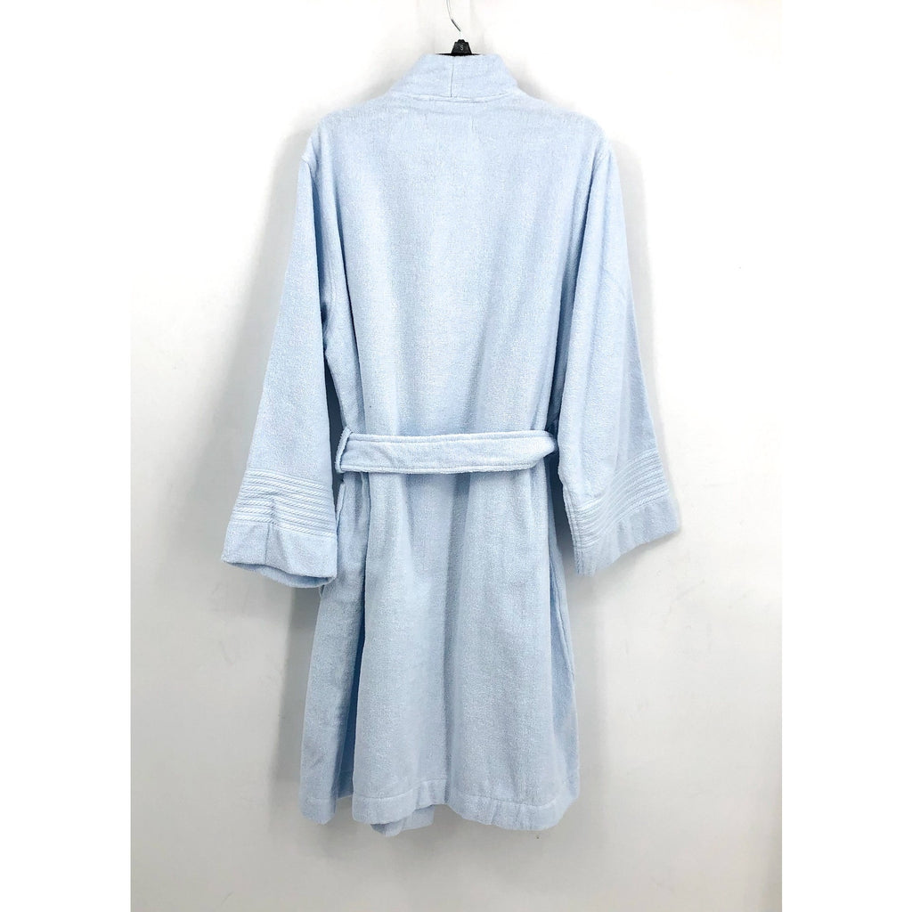 LAUREN RALPH LAUREN Greenwich Bath Robe Small Estate Blue Woven Terry NWT