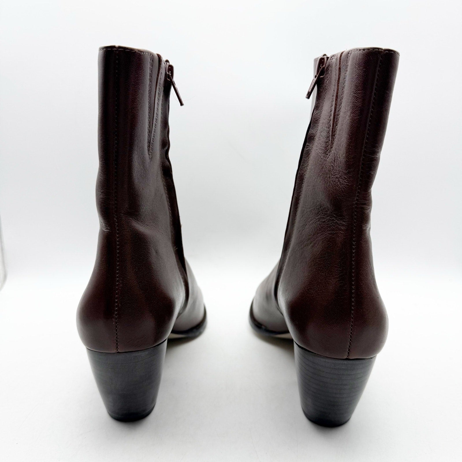 Matisse Womens Caty Western Ankle Boots US 9 M Dark Brown Leather NWOB