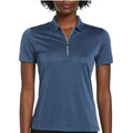CALLAWAY Womens 1/4 Zip Short Sleeve Golf Polo Shirt Small Blue Heather NWT