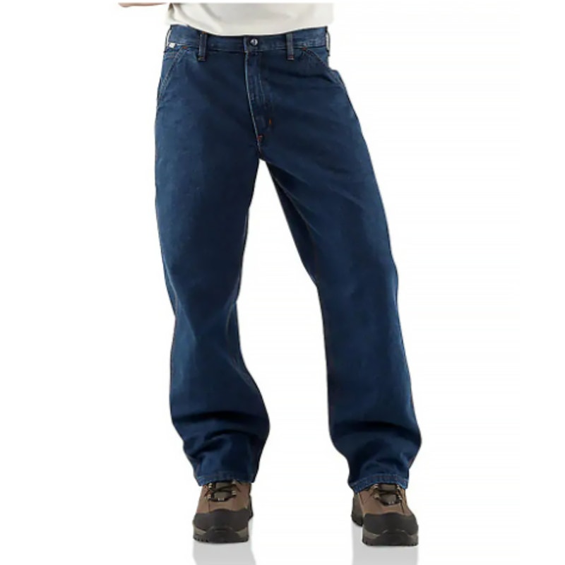 CARHARTT Flame-Resistant Signature Denim Dungarees 48x34 Blue Jeans FR13 NWOT