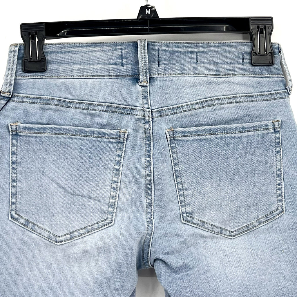 NYDJ Womens Ella Denim Shorts Size 00 PETITE Light Blue Poetry 8" Inseam NWT