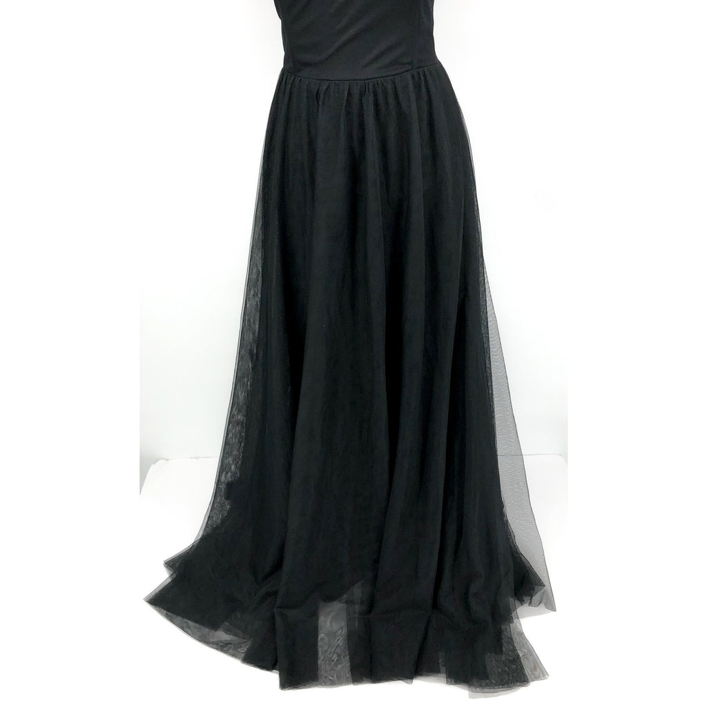 CITY STUDIOS Women's Ruffled Evening Gown 16W Plus Black Tulle Trim NWT