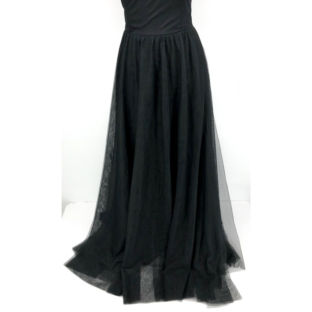CITY STUDIOS Women's Ruffled Evening Gown 16W Plus Black Tulle Trim NWT
