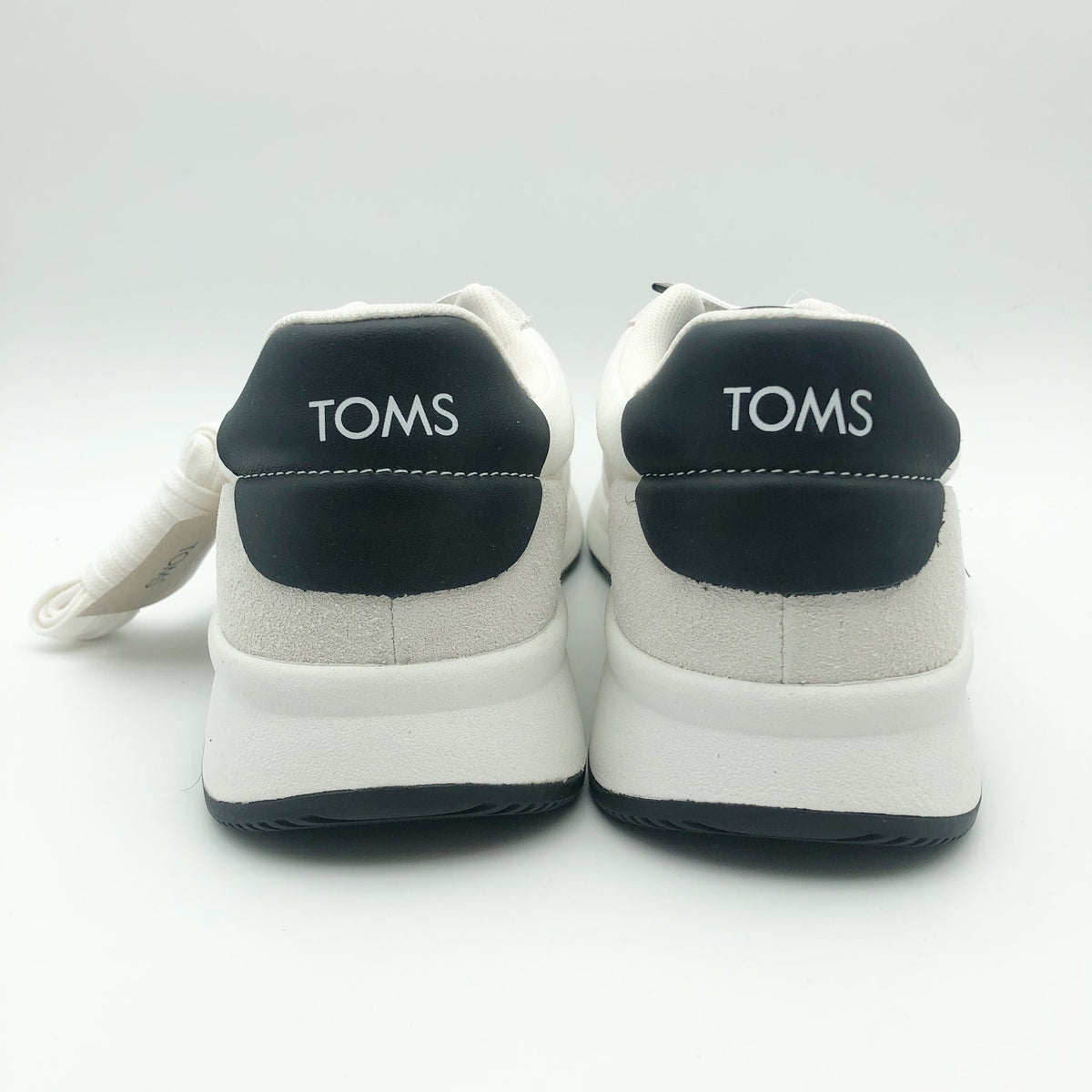 Toms Mens TRVL LITE Retro Runner Casual Sneaker Size 8 White Suede Twill NIB