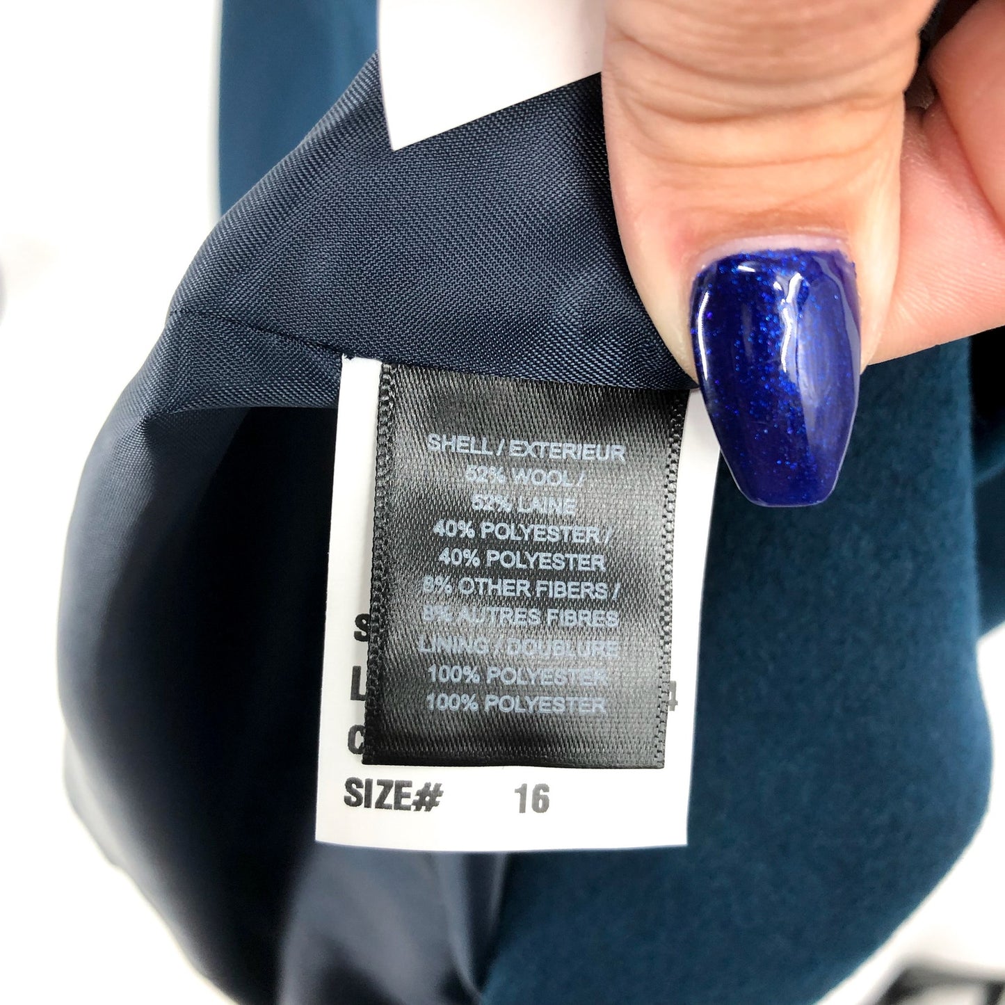 SAM EDELMAN Women's Longline Coat Size 16 Teal Blue Wool Blend  NWT