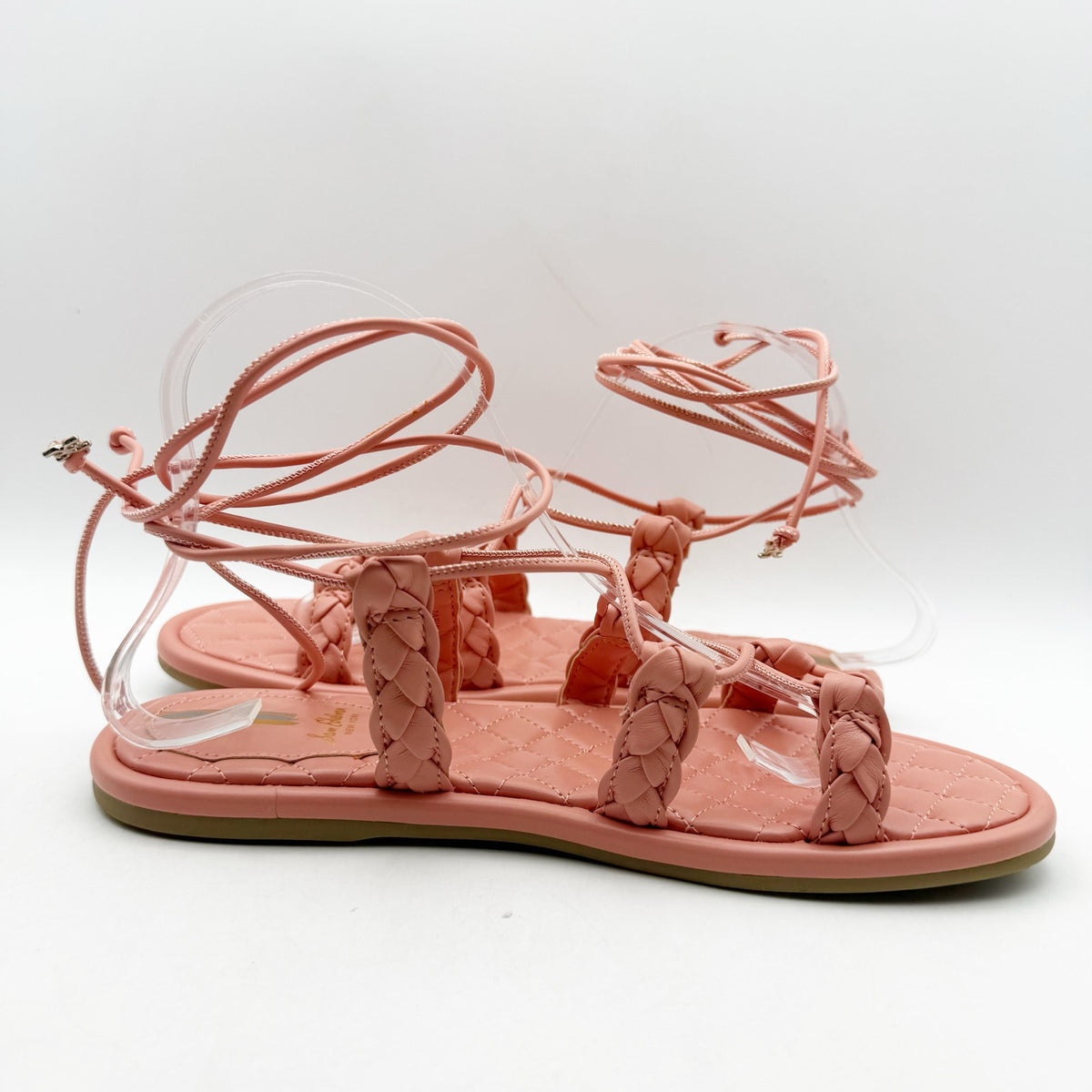 Sam Edelman Womens Zariah Sandals Size 8.5 M EU 38.5 Pink Strappy Lace Up NIB
