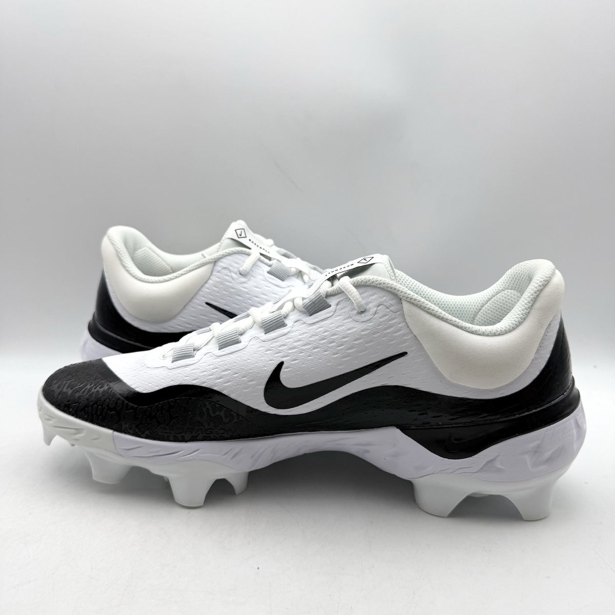 Nike Mens Alpha Huarache Elite 4 Low MCS Baseball Cleats US 12 White FD6255 NWOB