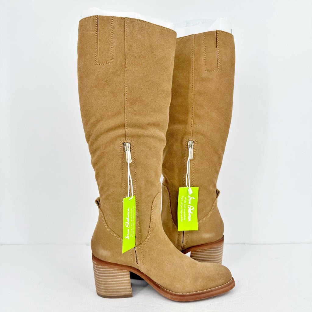 Sam Edelman Womens Soyer Knee High Boots Size 6 M Caramel Brown Suede NIB