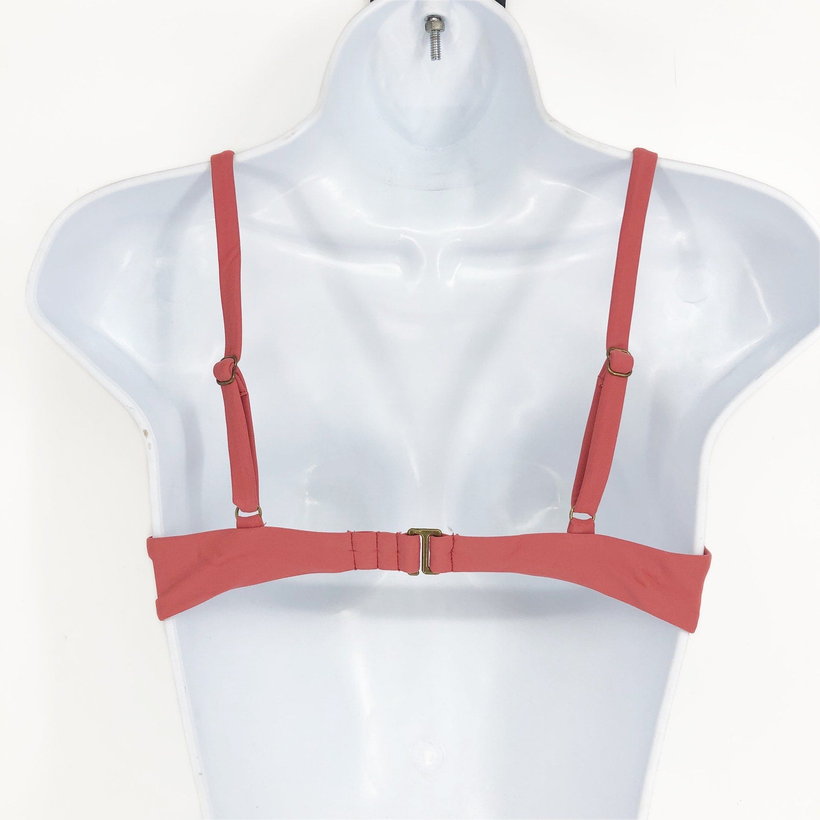 ANDIE SWIM Sicily Bikini Top Small Punch Pink Underwired Stretch Swim NWT