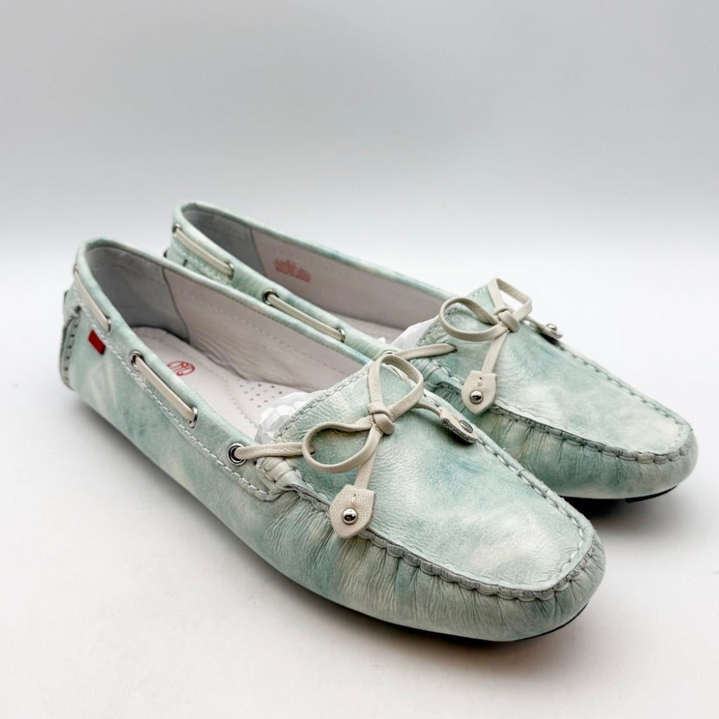 Marc Joseph NY Womens Cypress Hill Loafers Size 8.5 Green Mint Leather NWOB