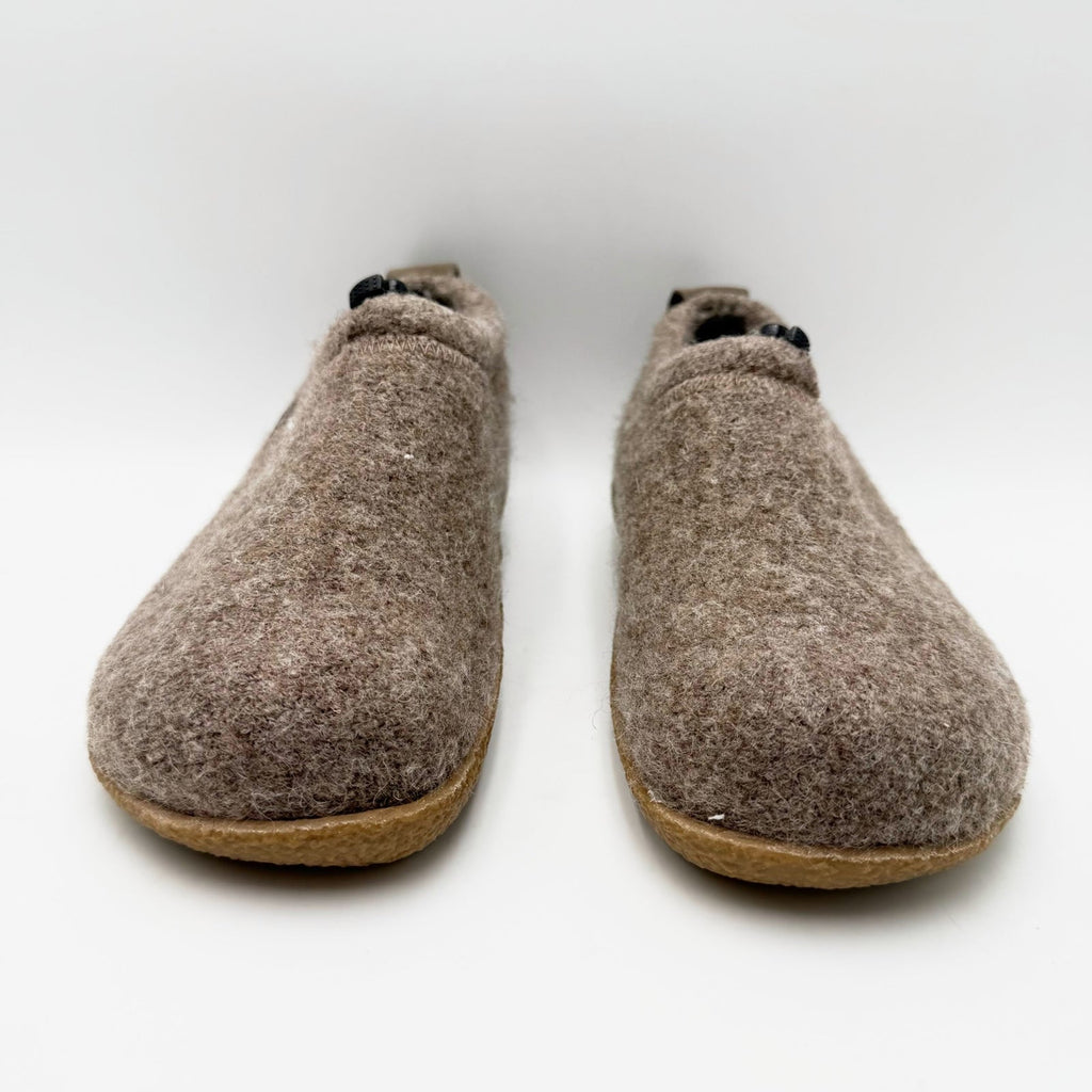 Haflinger Womens Guido Wool Felt Slippers Size 7 EU 38 Brown Tan NWT