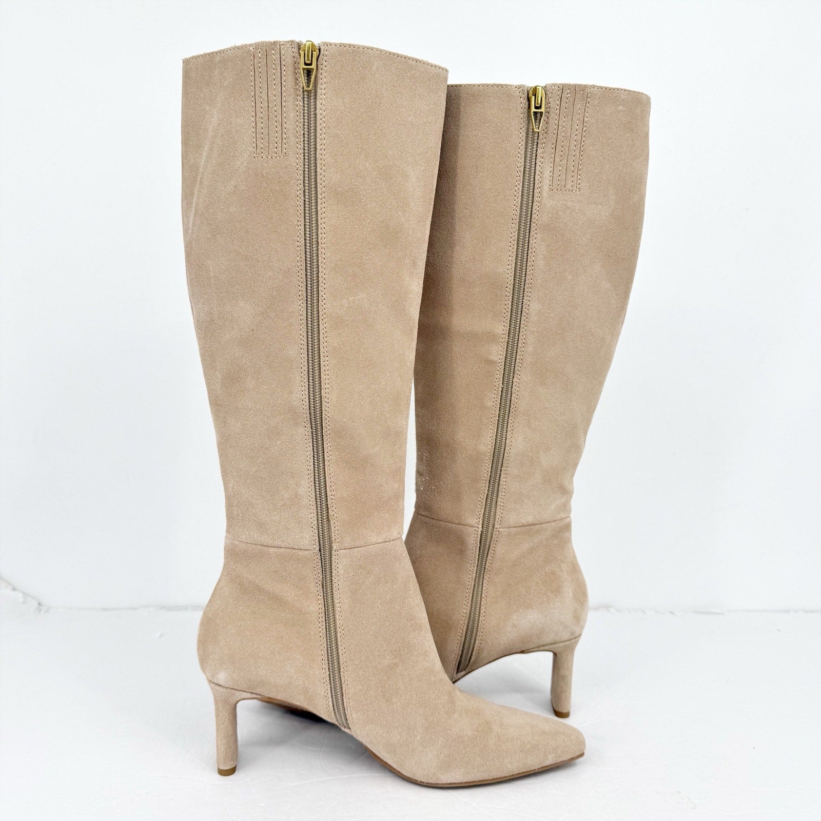 Dolce Vita Womens Gabby Knee High Boots US 7.5 M EU 38 Beige Suede NWOB