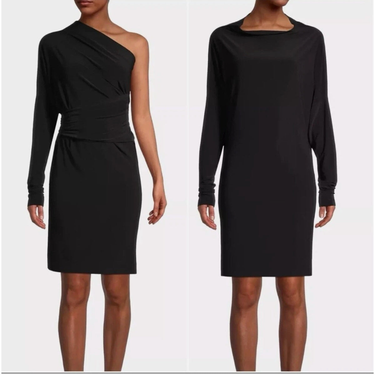NORMA KAMALI Women's All in One Convertible Dress Small 36 Black Long Sleeve NWT