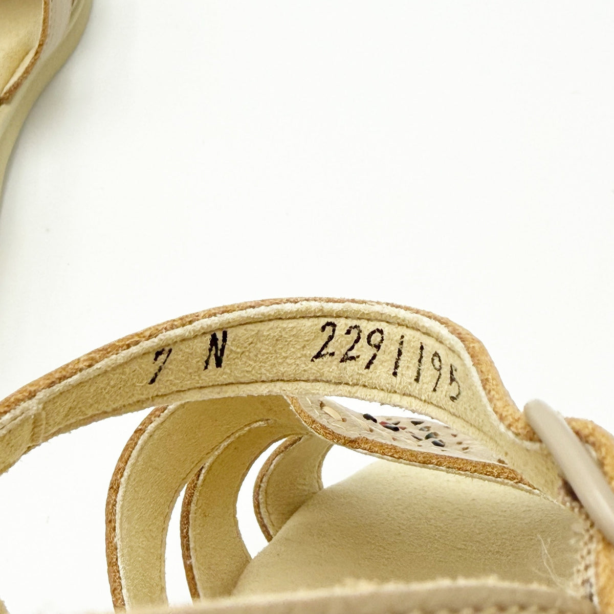 SAS Womens Huarache Sandals Size 7 NARROW Tan Leather Adjustable Strap NWOB