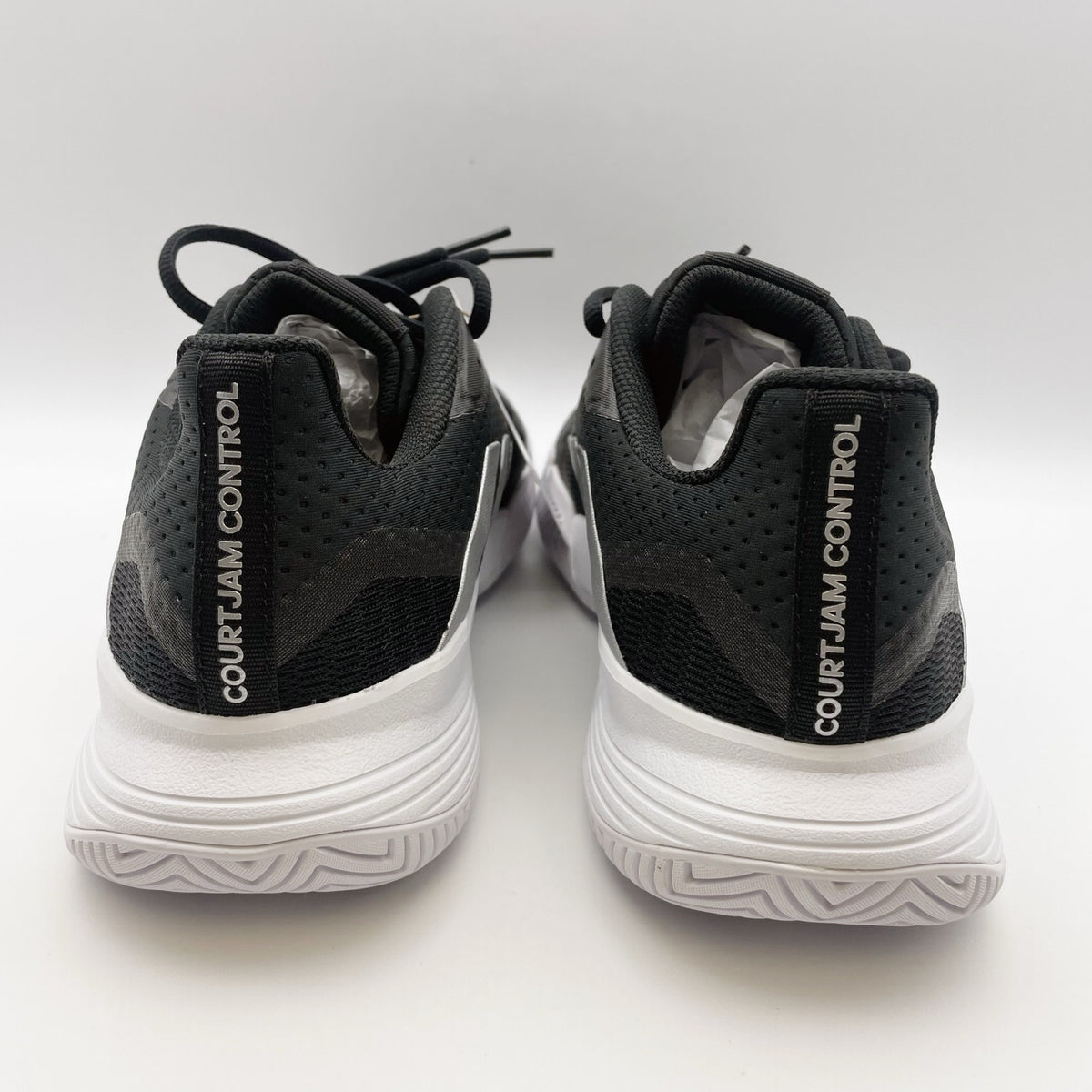 Adidas Women's CourtJam Control Athletic Shoes Size 9.5 Black White Tennis NIB