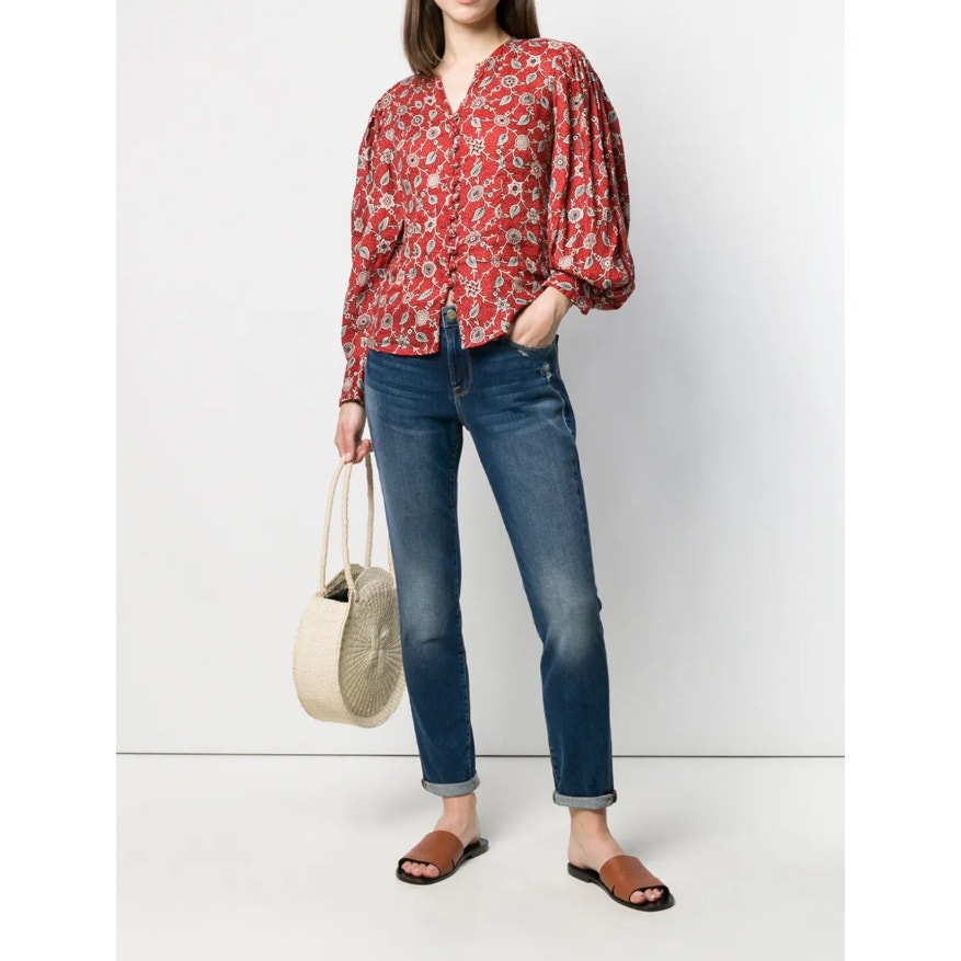 FRAME Women's Le Garcon Slim Boyfriend Jeans Size 25 Dark Blue Distressed NWOT