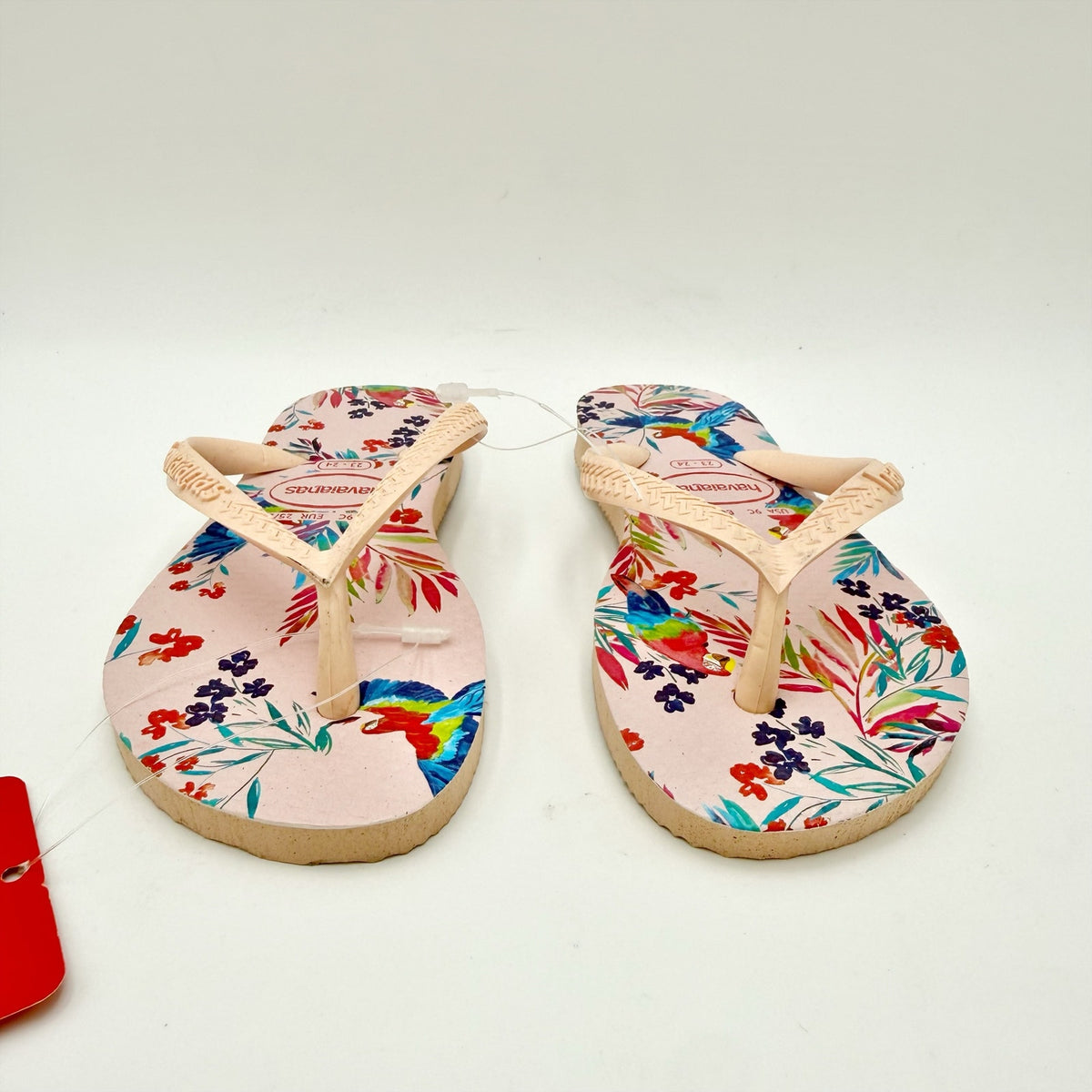 Havaianas Childrens Flip-Flops US 9 EU 23-24 Pink Floral NWT
