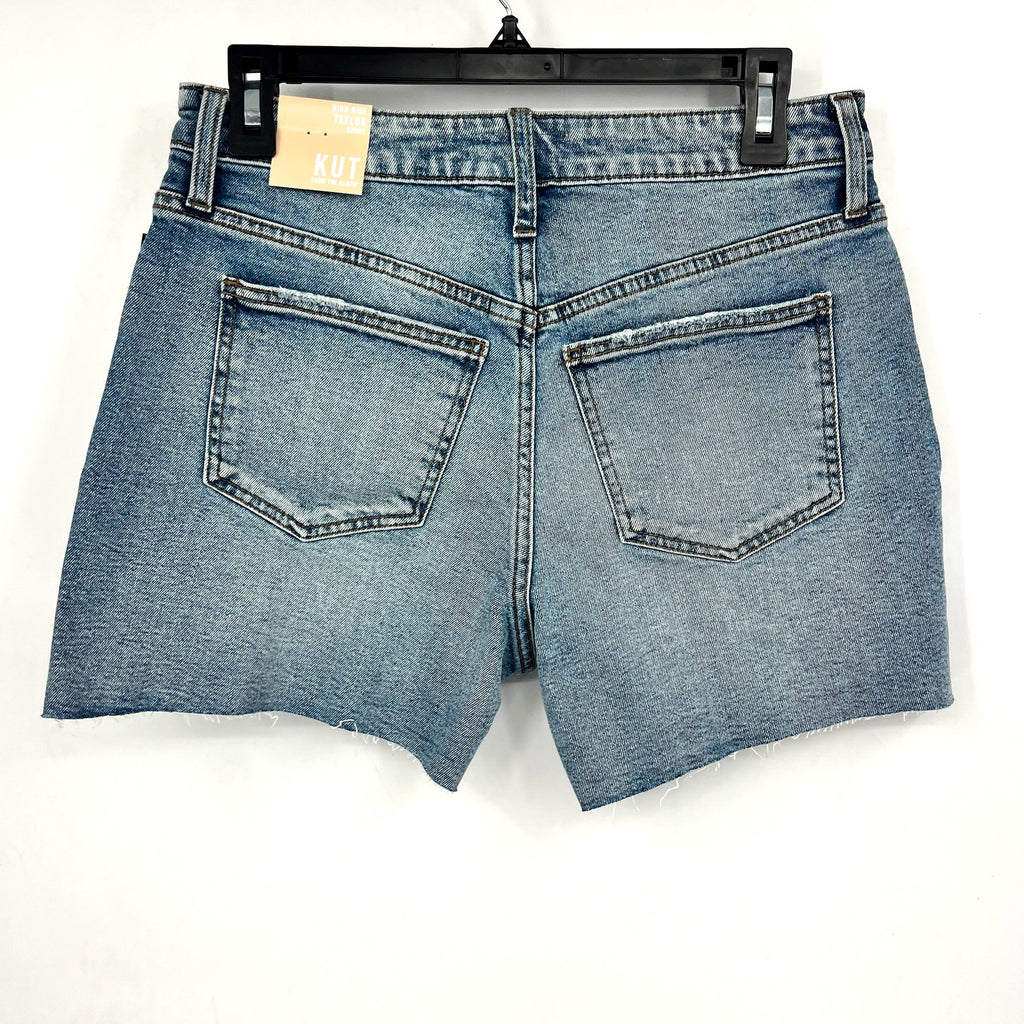 KUT FROM THE KLOTH Taylor Denim Shorts Size 0 Freedom Blue High Waist CutOff NWT