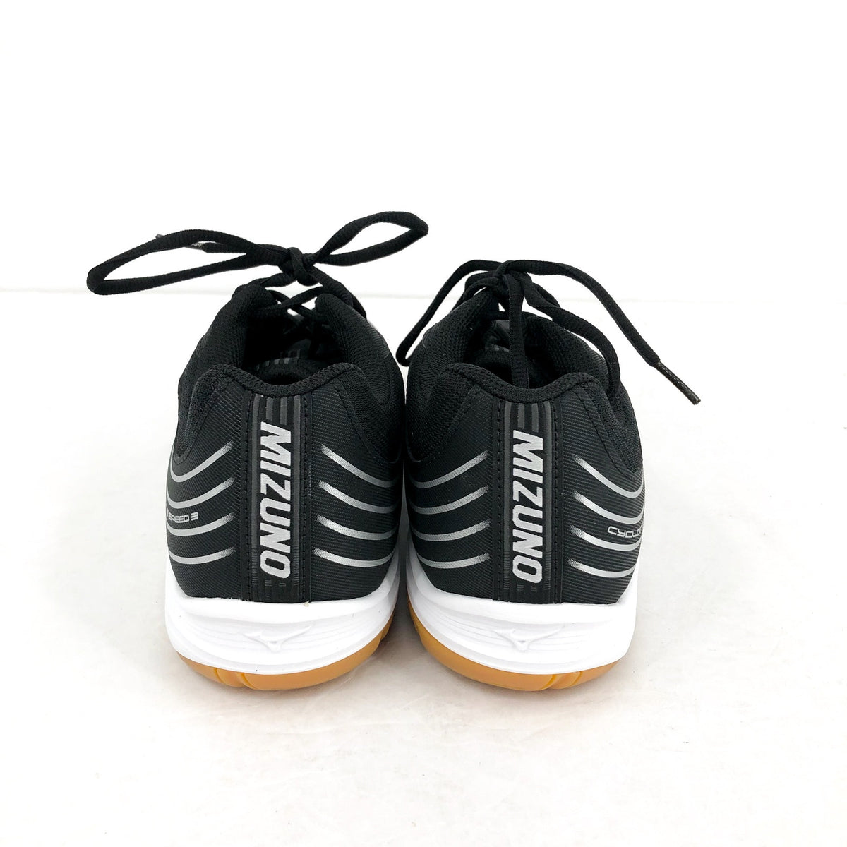 MIZUNO Womens Cyclone Speed 3 Volleyball Shoes Size 11 Black Silver Lace Up NWOB