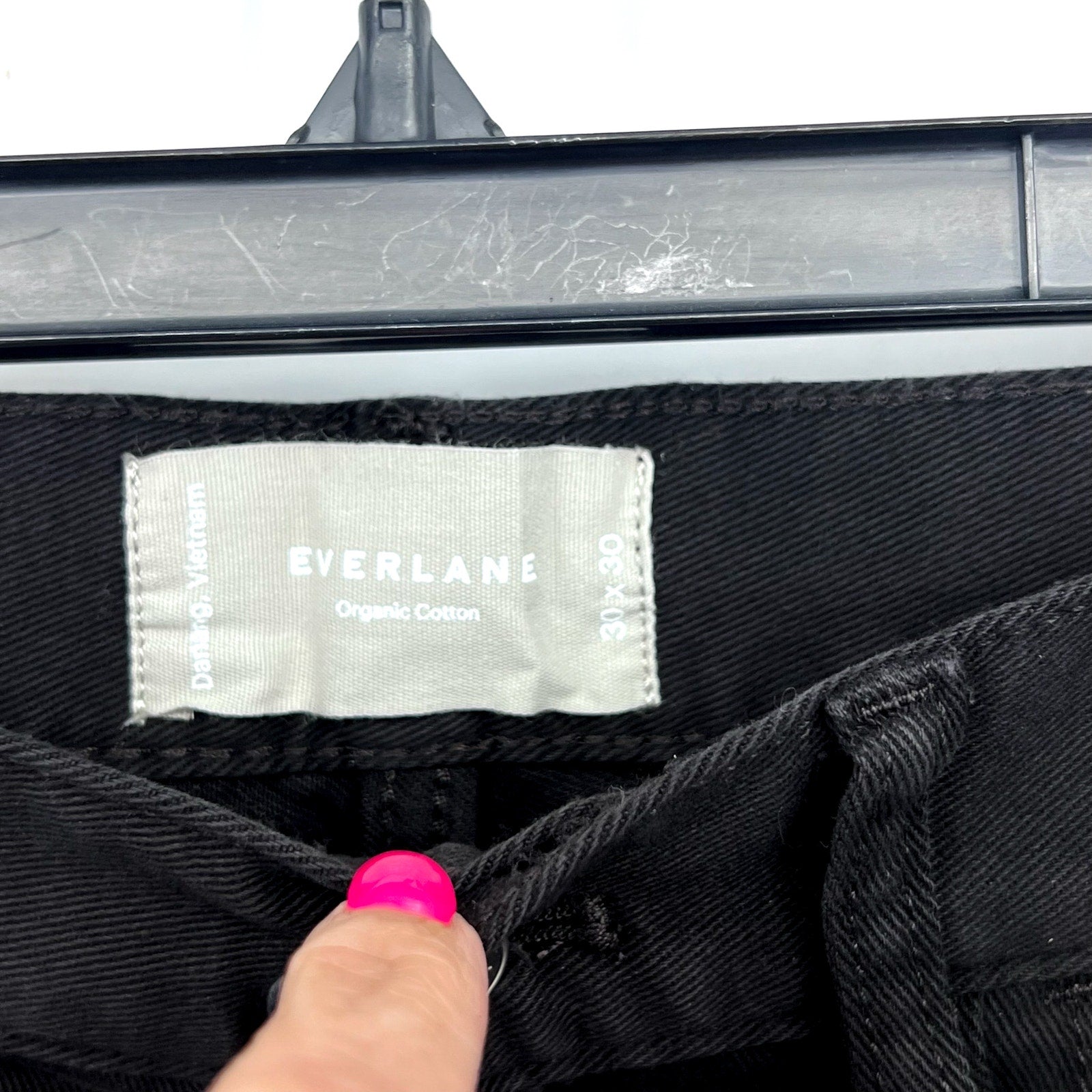 EVERLANE Men's The Stretch Twill 5-Pocket Pants 30x30 Black Slim Fit NWT