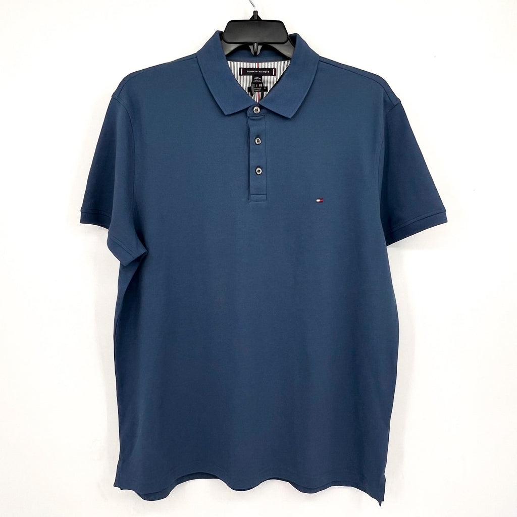 TOMMY BAHAMA Men's Classic Fit Short Sleeve Polo Shirts XXL Blue Aegean Sea NWT