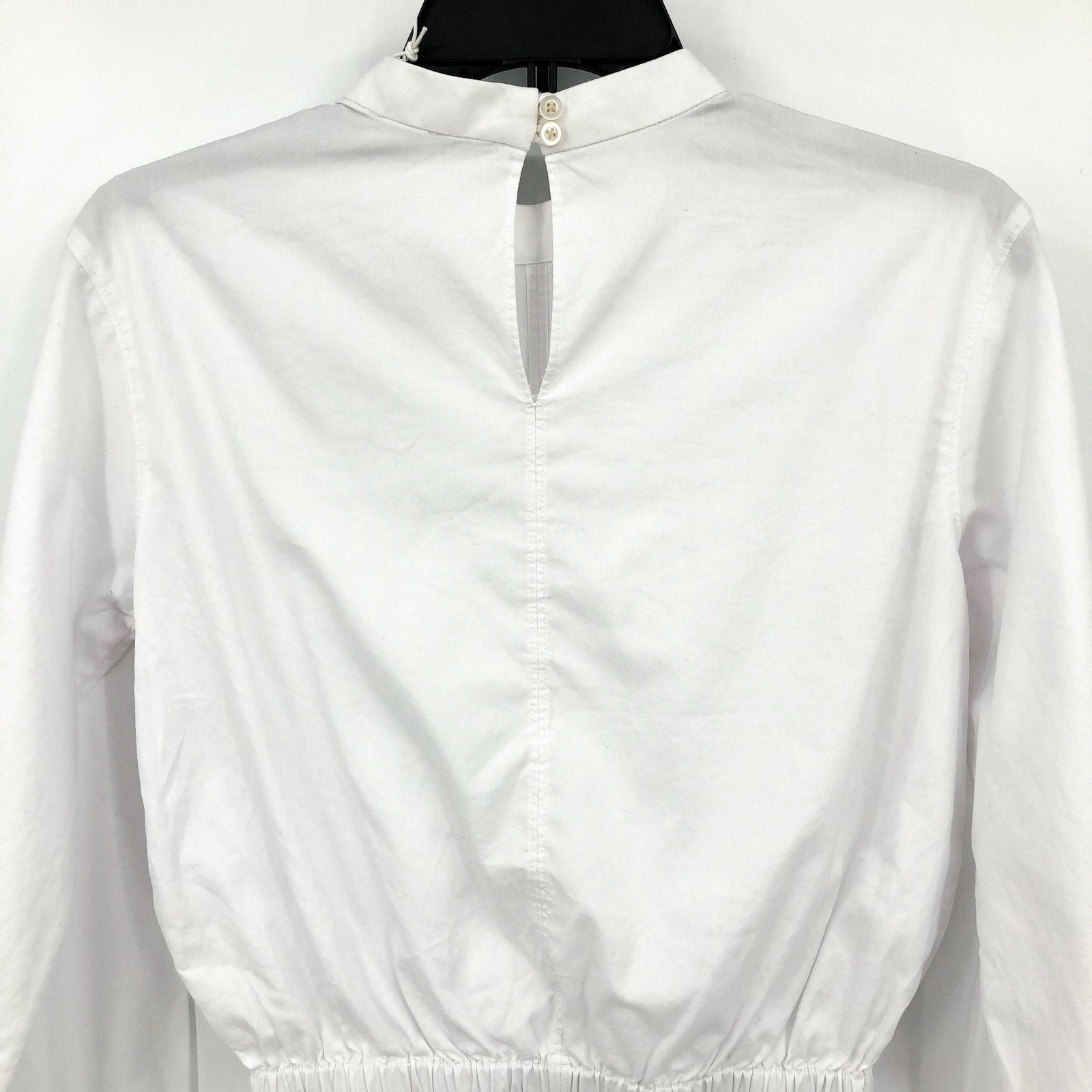 EVERLANE Women's The Mockneck Bubble Top White XXS