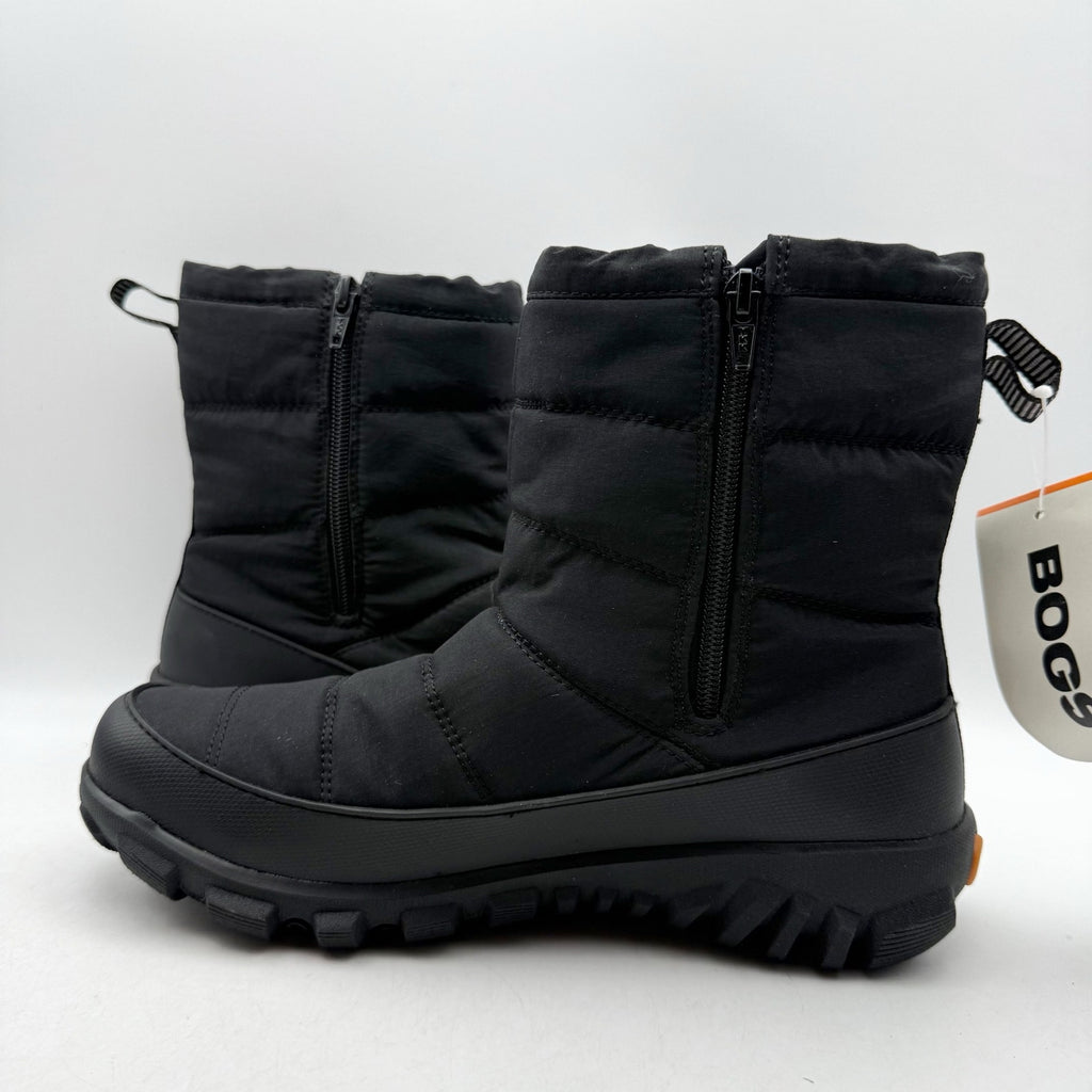 Bogs Womens Cedar Quilt Winter Boots Size 8.5 EU 39.5 Black Waterproof NIB