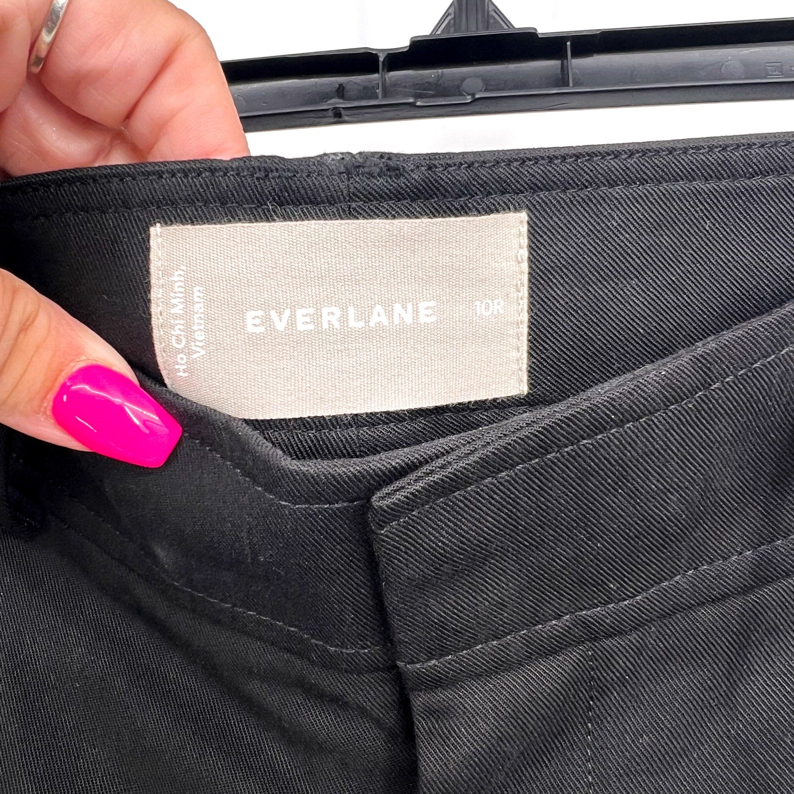 Everlane Womens The Way-High Drape Pants Size 10 Black 31" Inseam Pleated NWT
