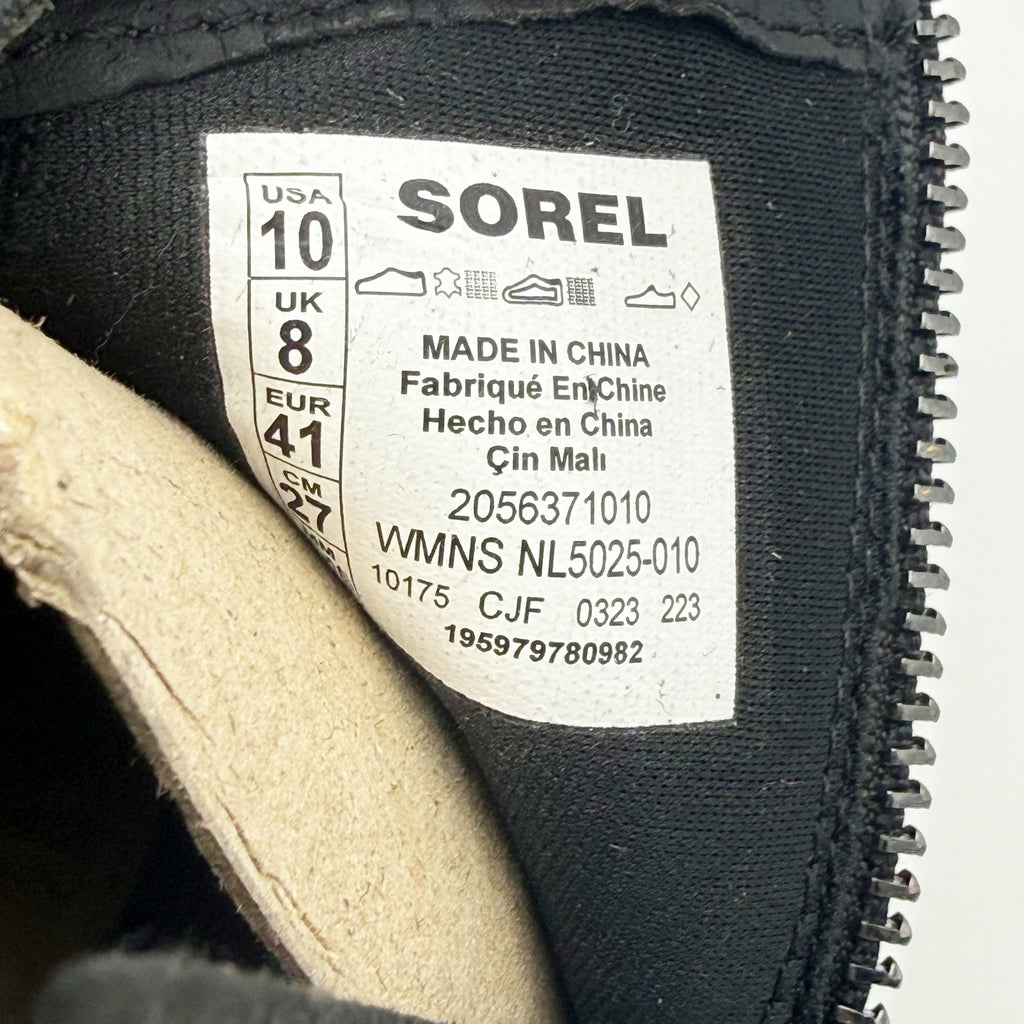 Sorel Womens Evie ll Chelsea Ankle Bootie US 10 Black Leather Waterproof NIB