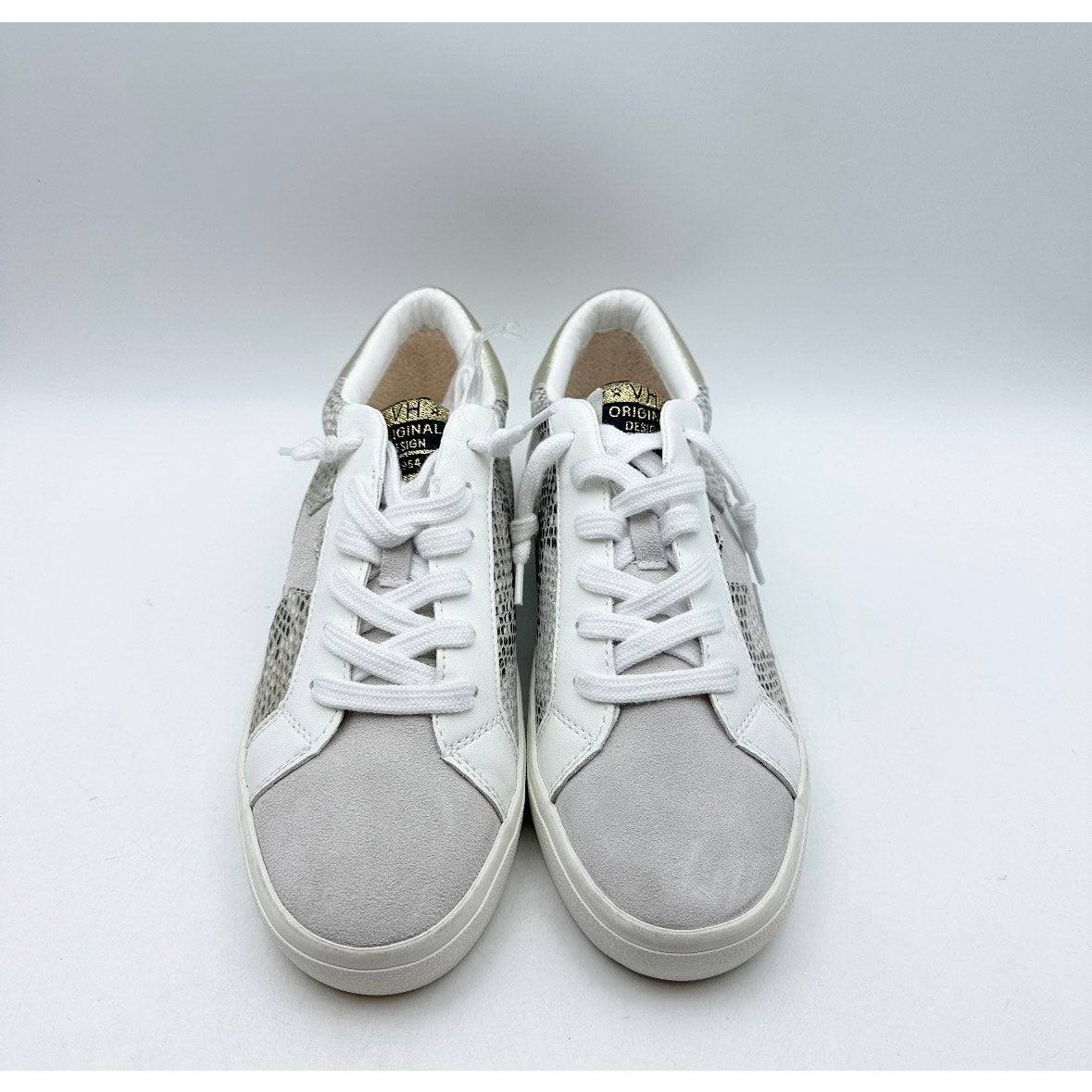 Vintage Havana Womens Kate Fashion Sneakers Size 8.5 Gold Snake Multi NWOB