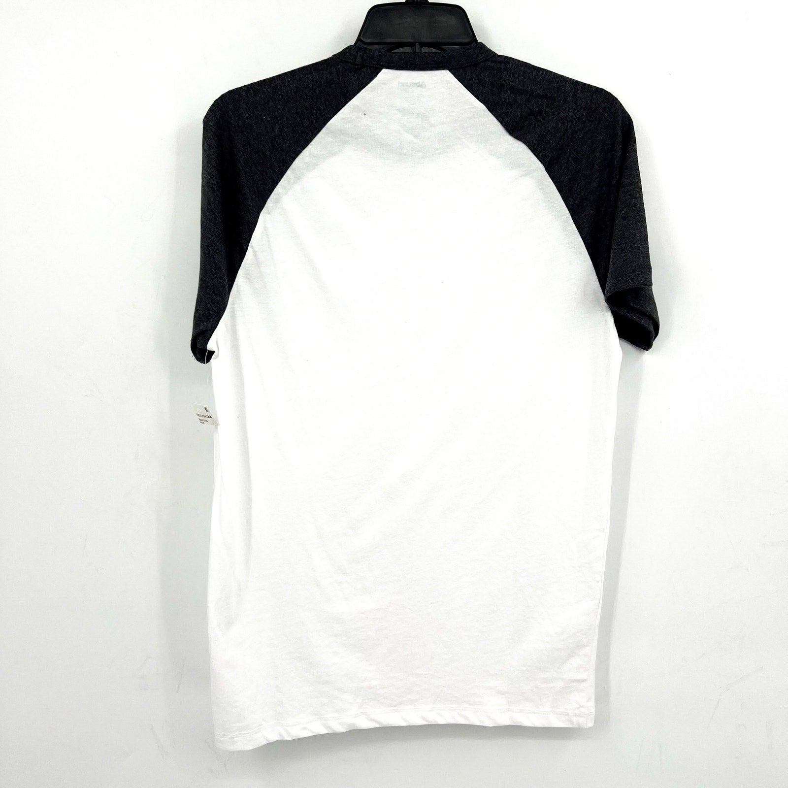 ABOUND Men's Raglan Baseball T-shirt XS White Grey Crewneck Short Sleeve NWOT