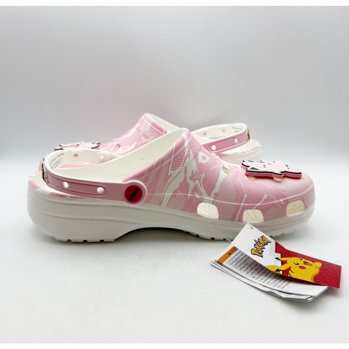Crocs Classic Pokemon Jigglypuff Clogs Mens 11 EU 45-46 Pink White NIB