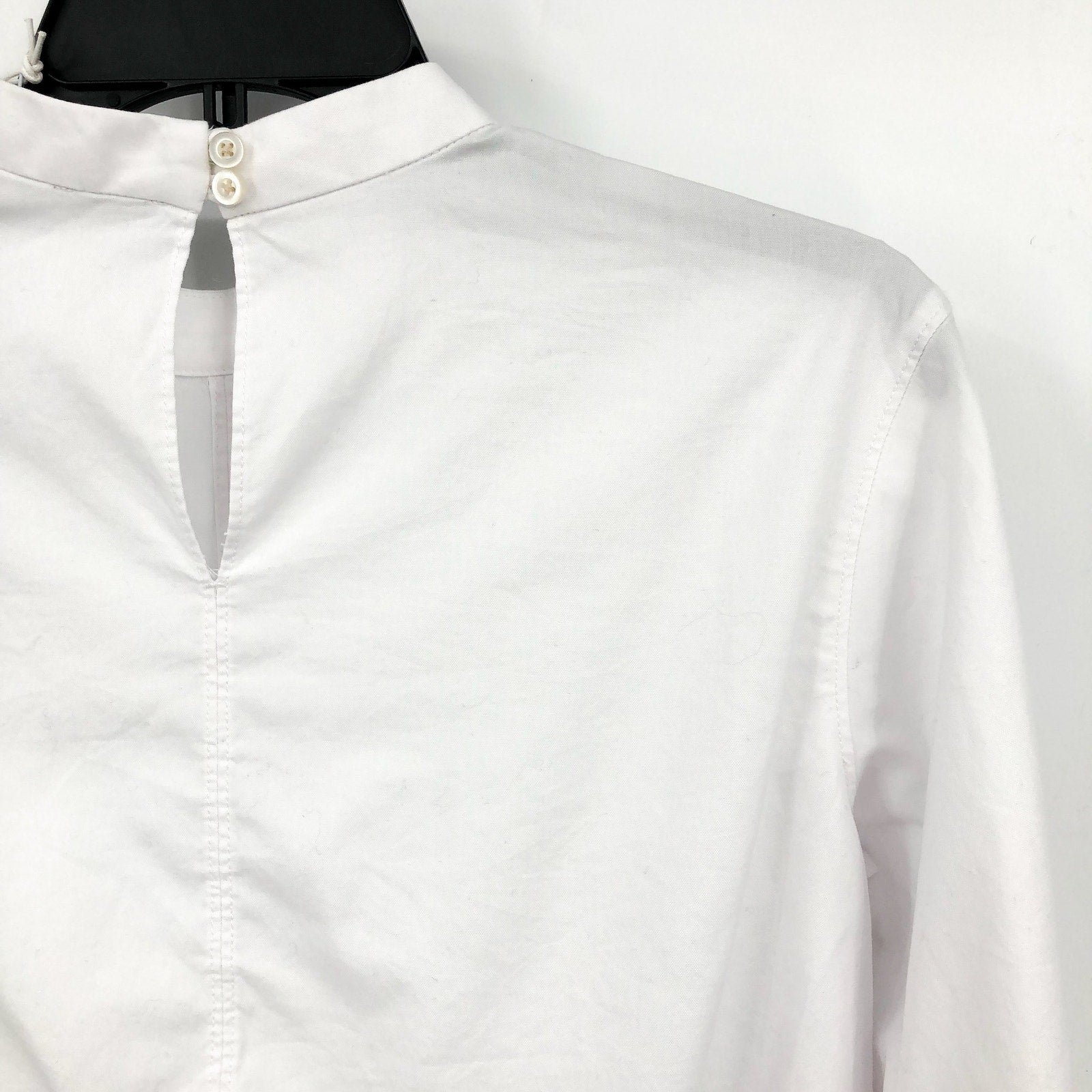 EVERLANE Women's The Mockneck Bubble Top White XXS