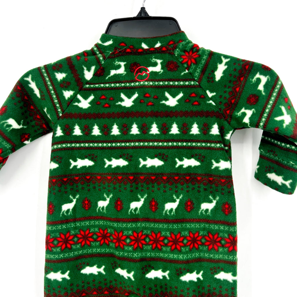 MAGELLAN OUTDOOR Kids Footed Pajamas 12-18 Months Holiday Fleece Full Zip NWOT
