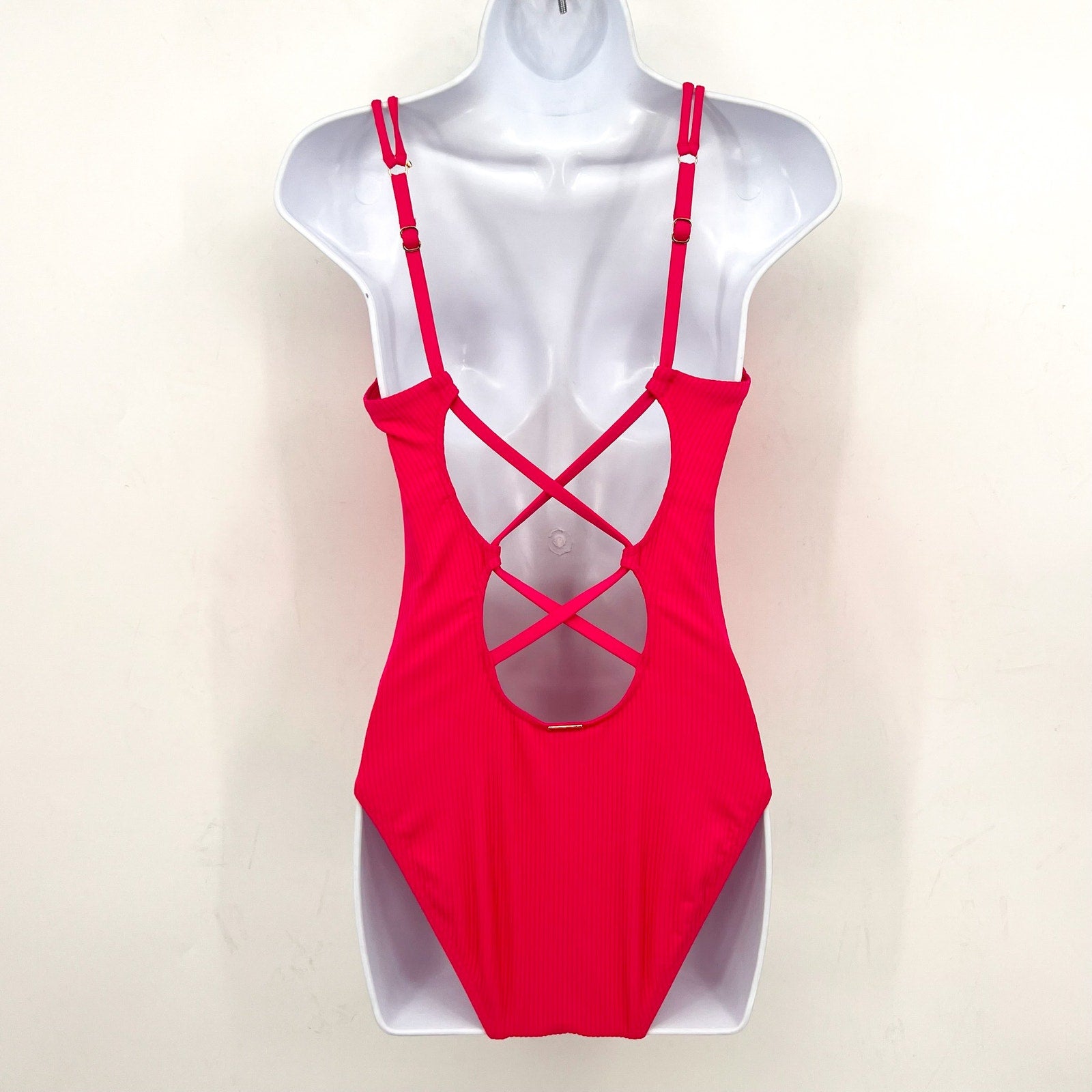 SUNSETS Women's Veronica One Piece Swimsuit Small Pink Begonia Sandbar Rib NWOT