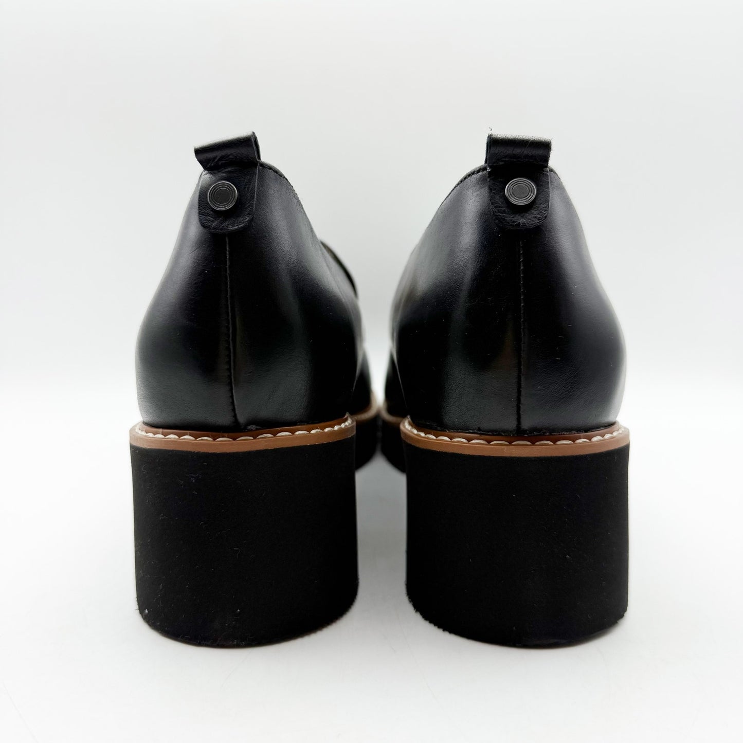 Naturalizer Womens Darry Loafer US 10 M Black Leather Lug Sole Slip On NIB