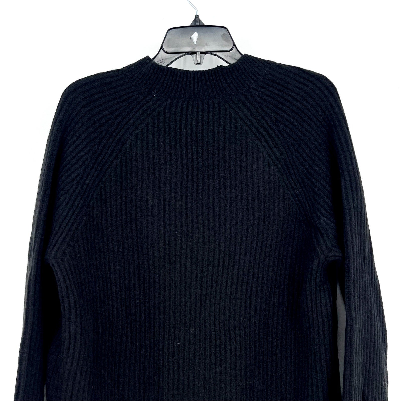 EVERLANE Women's The Long Cocoon Cardigan Small Black 100% Wool Sweater NWT