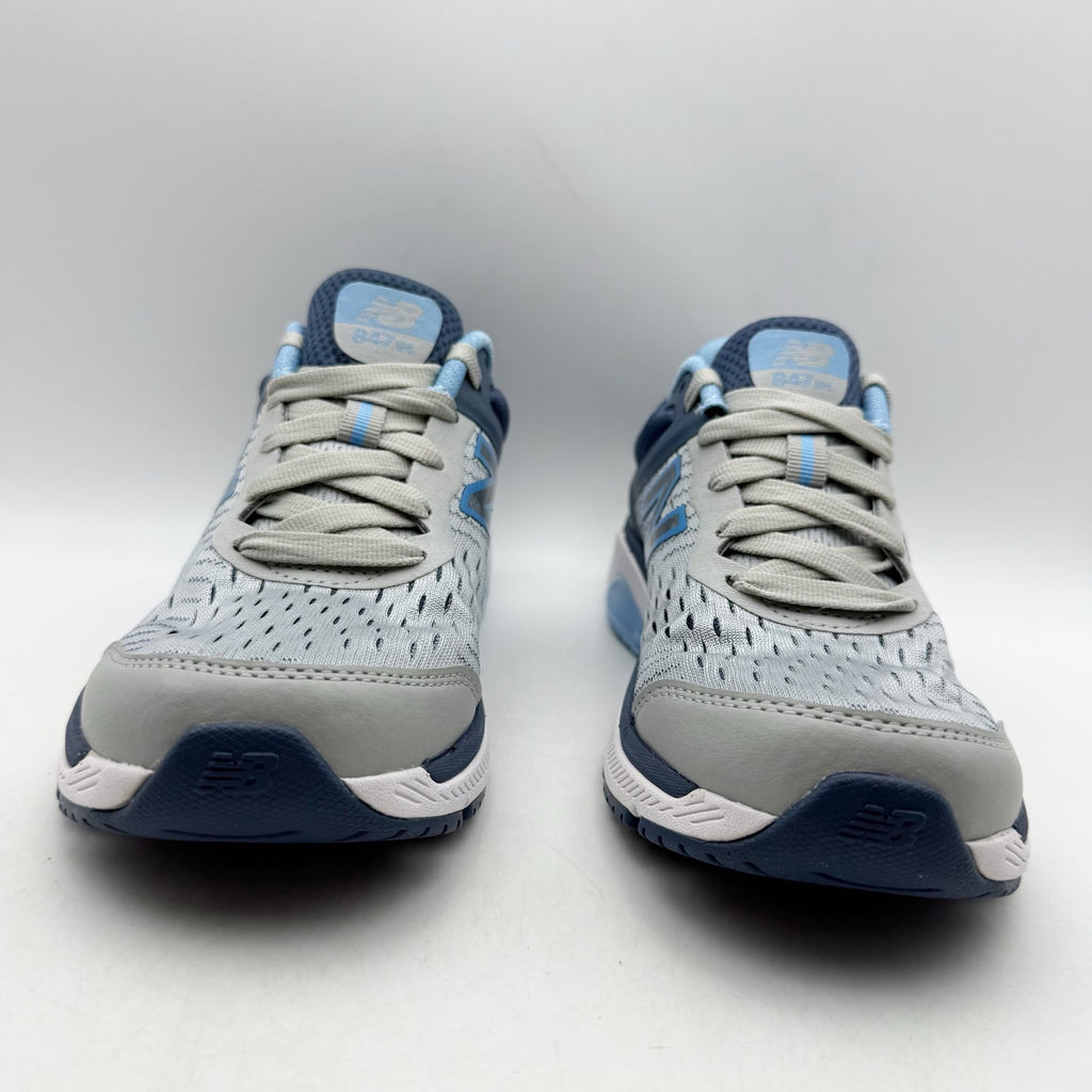 New Balance Womens 847v4 Walking Shoes US 6.5 AA NARROW Grey Blue Athletic NWOB
