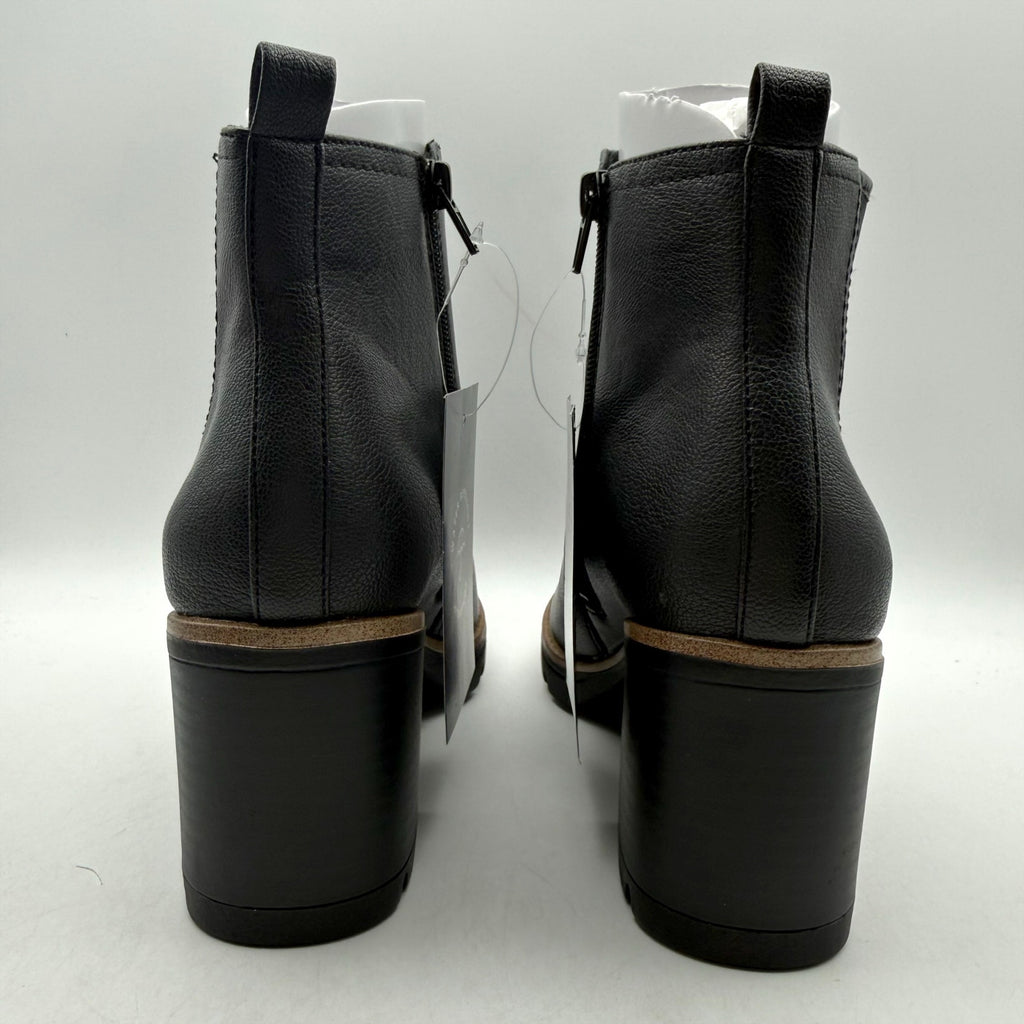 Naturalizer Womens Madalynn Ankle Bootie Size 8 Wide Black Water Repellent NIB