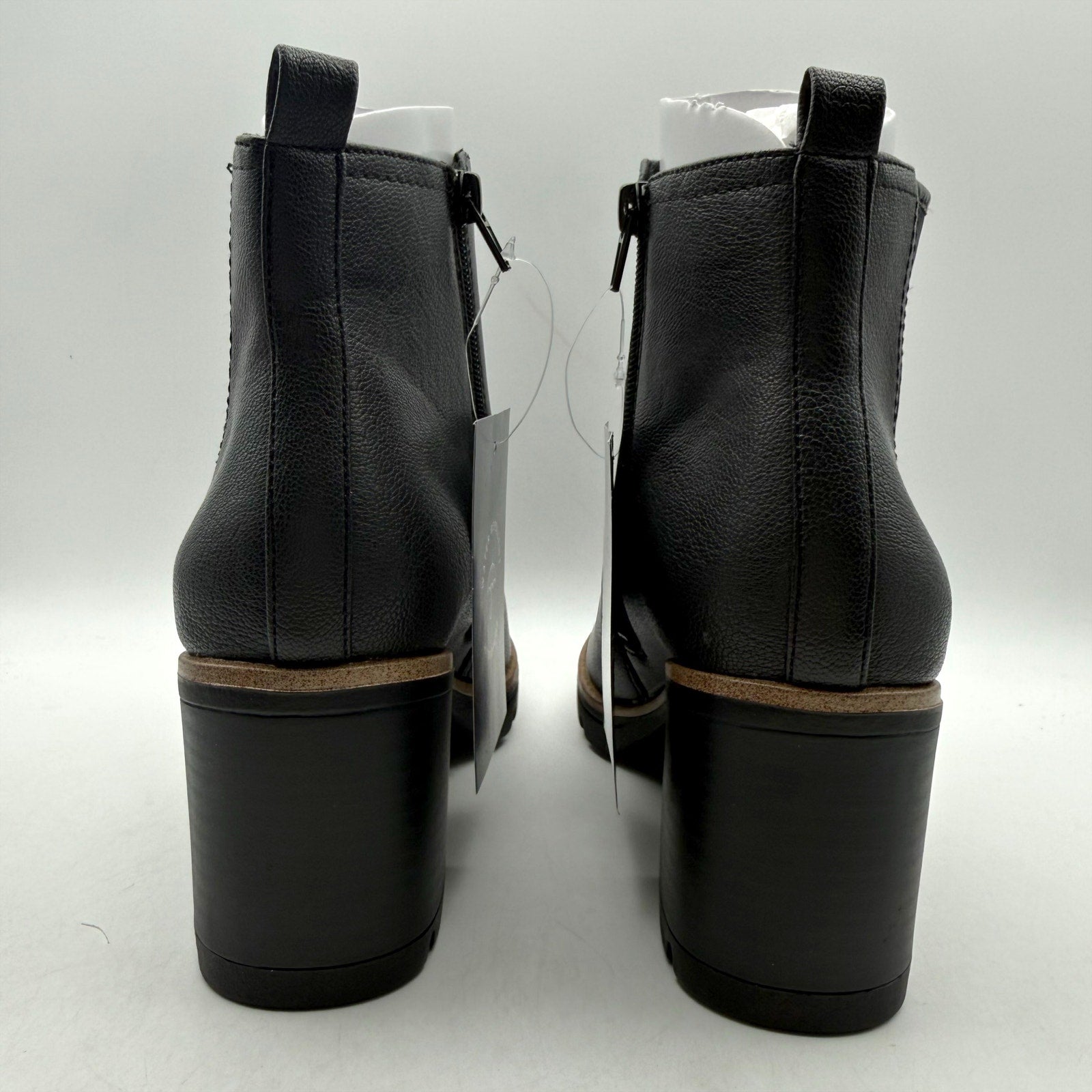 Naturalizer Womens Madalynn Ankle Bootie Size 8 Wide Black Water Repellent NIB