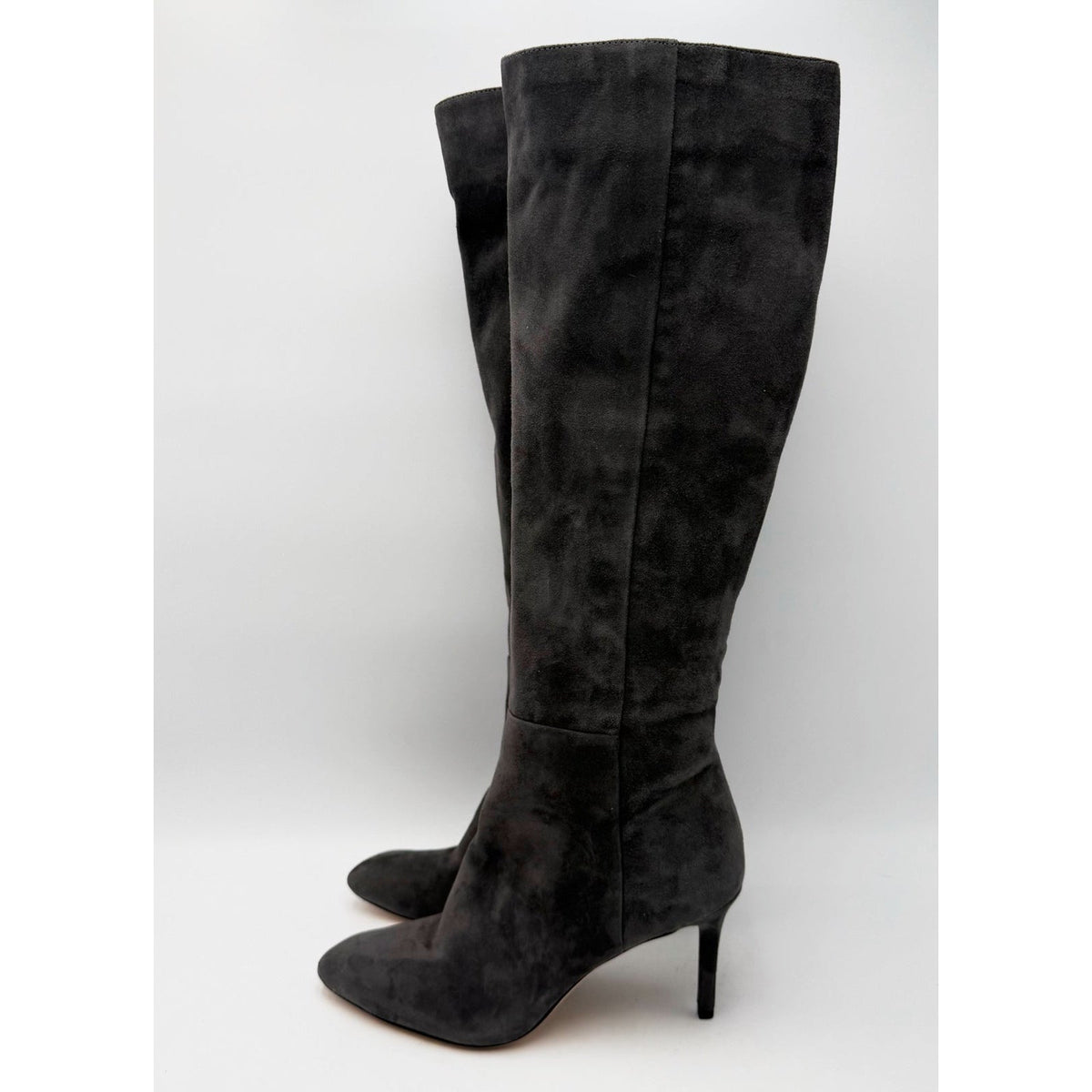 Via Spiga Womens Cassie Knee High Boots Size 5.5 EU 35.5 Gray Suede NWOB