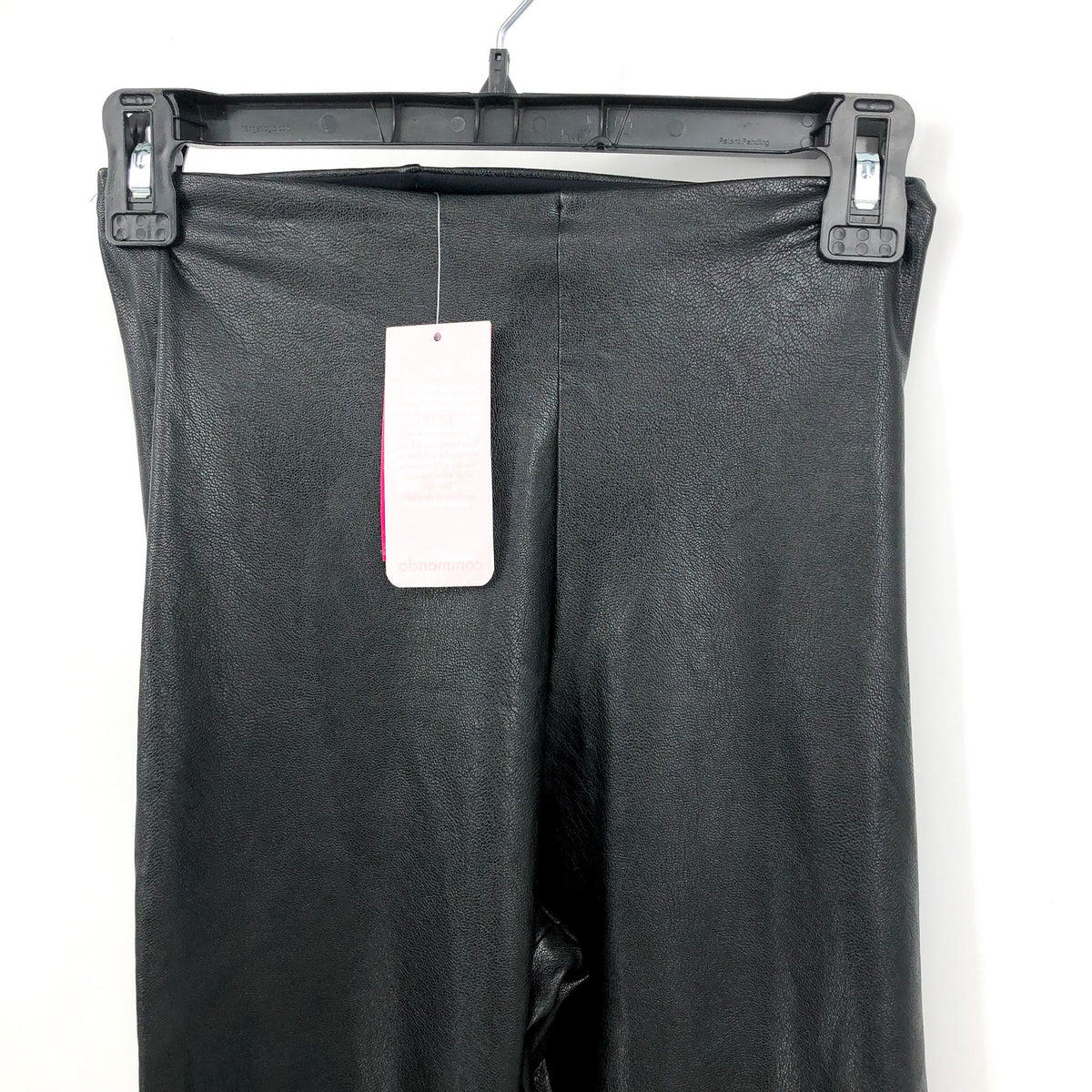 COMMANDO Women's Faux Leather Cropped Flare Leggings Medium Black Stretch NWT
